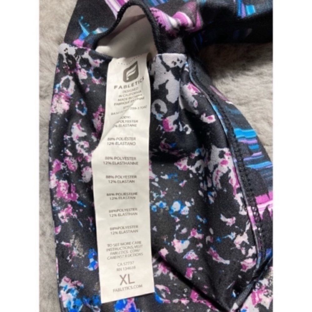 Fabletics Ellie sports bra in violet storm XL - Picture 5 of 6